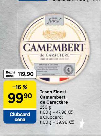 TESCO FINEST CAMEMBERT DE CARACTERE