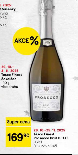TESCO FINEST PROSECCO BRUT D.O.C.