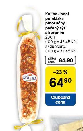 KOLIBA JADEL POMLÁZKA PLNOTUČNÝ PAŘENÝ SÝR S KOŘENÍM