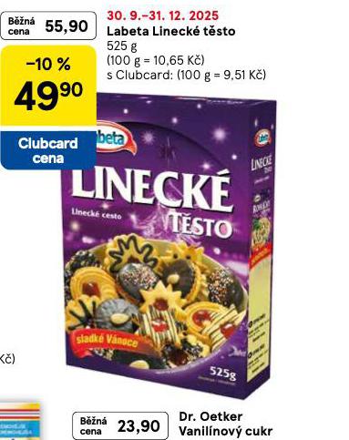 LABETA LINECKÉ TĚSTO
