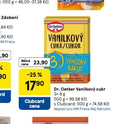 DR. OETKER VANILINOVÝ CUKR
