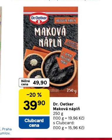 DR. OETKER MAKOVÁ NÁPLŇ
