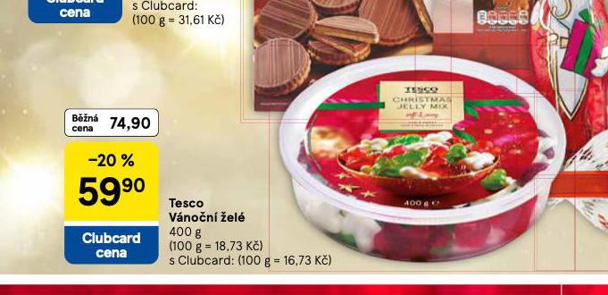 TESCO VÁNOČNÍ ŽELÉ