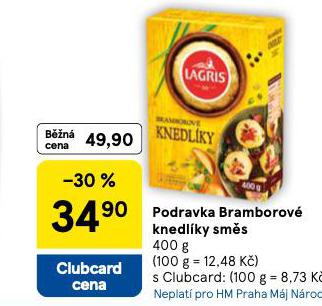 PODRAVKA BRAMBOROVÉ KNEDLÍKY SMĚS