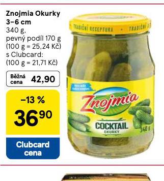 ZNOJMIA OKURKY 3-6 CM