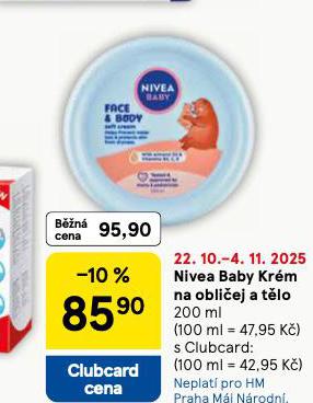 NIVEA BABY KRÉM NA OBLIČEJ A TĚLO