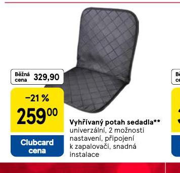 VYHŘÍVANÝ POTAH SEDADLA