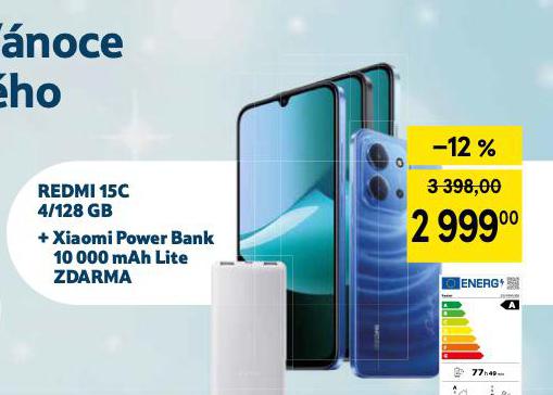 REDMI 15C 4/128 GB + XIAOMI POWER BANK 10000mAh