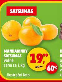 MANDARINKY SATSUMAS
