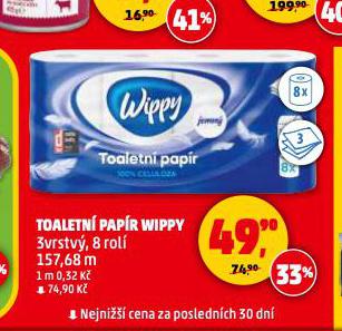 WIPPY TOALETNÍ PAPÍR