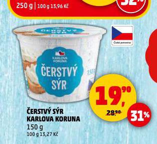 ČERSTVÝ SÝR KARLOVA KORUNA