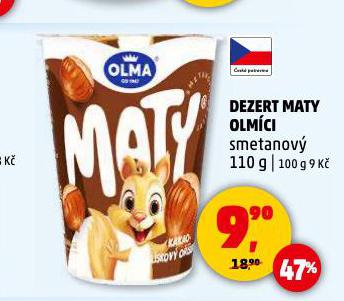 DEZERT MATY OLMÍCI