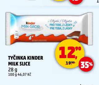 TYČINKA KINDER MILK-SLICE