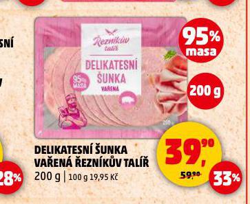 DELIKATESNÍ ŠUNKA VAŘENÁ