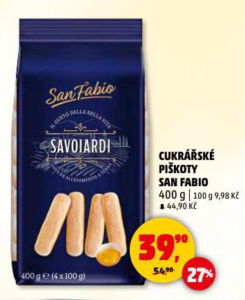CUKRÁŘSKÉ PIŠKOTY SAN FABIO