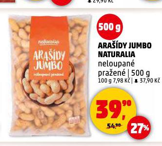 ARAŠÍDY JUMBO NATURALIA