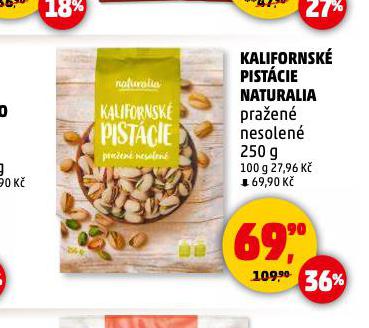 KALIFORNSKÉ PISTÁCIE NATURALIA