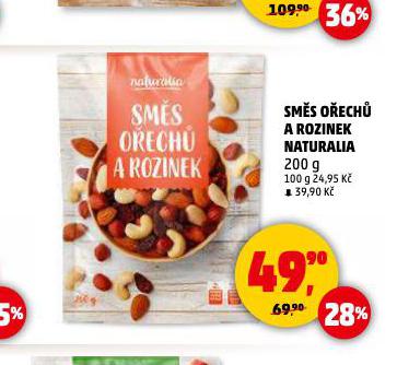 SMĚS OŘECHŮ A ROZINEK NATURALIA