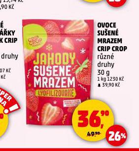 OVOCE SUŠENÉ MRAZEM CRIP CROP