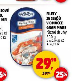 FILETY ZE SLEDĚ V OMÁČCE GRAN MARE