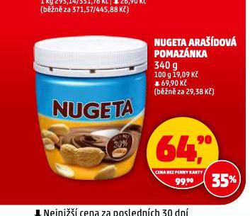 NUGETA ARAŠÍDOVÁ POMAZÁNKA