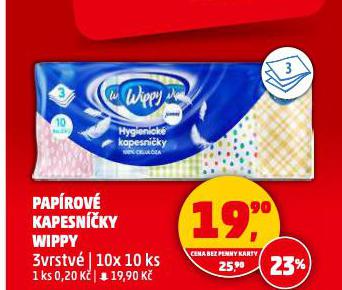 WIPPY PAPÍROVÉ KAPESNÍČKY