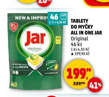 JAR TABLETY DO MYČKY