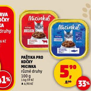 MICINKA PAŠTIKA PRO KOČKY