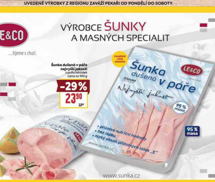 ŠUNKA DUŠENÁ V PÁŘE