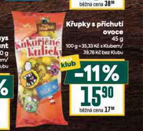 KŘUPKY S PŘÍCHUTÍ OVOCE