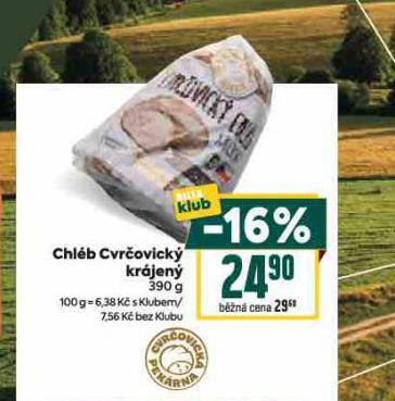 CHLÉB CVRČOVICKÝ KRÁJENÝ