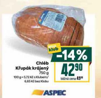CHLÉB KŘUPÁK KRÁJENÝ