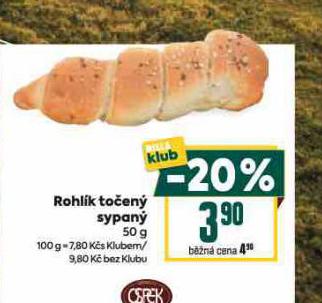 ROHLÍK TOČENÝ SYPANÝ