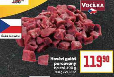 HOVĚZÍ GULÁŠ PORCOVANÝ