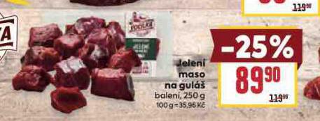 JELENÍ MASO NA GULÁŠ