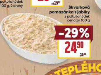 ŠKVARKOVÁ POMAZÁNKA S JABLKY