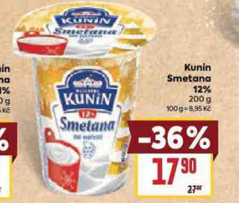 KUNÍN SMETANA 12%