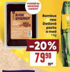 BOMBUS RAW DATLOVÁ PASTA A MED