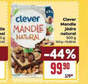 CLEVER MANDLE JÁDRA NATURAL