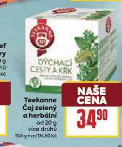 TEEKANNE ČAJ ZELENÝ A HERBÁLNÍ