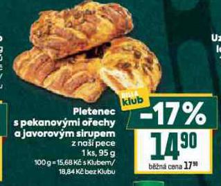 PLETENEC S PEKANOVÝMI OŘECHY