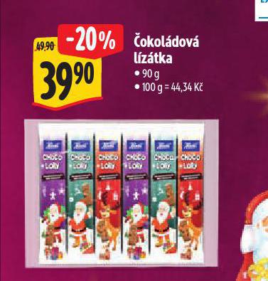 ČOKOLÁDOVÁ LÍZÁTKA