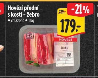HOVĚZÍ PŘEDNÍ S KOSTÍ - ŽEBRO
