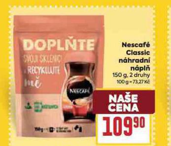 NESCAFÉ CLASSIC NÁHRADNÍ NÁPLŇ