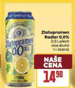 ZLATOPRAMEN RADLER 0,0%