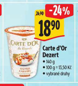 CARTE D'OR SMETANOVÝ DEZERT