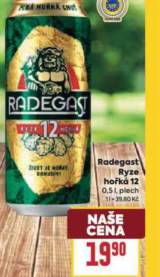 PIVO RADEGAST RYZE HOŘKÁ 12