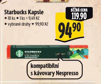 STARBUCKS KÁVOVÉ KAPSLE