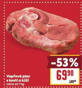 VEPŘOVÁ PLEC S KOSTÍ A KŮŽÍ