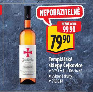 TEMPLÁŘSKÉ SKLEPY ČEJKOVICE